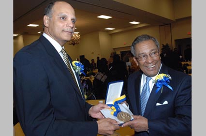 Chancellor Harold L. Martin Sr. with 2011 recipient, Dr. Howard A. Chubbs